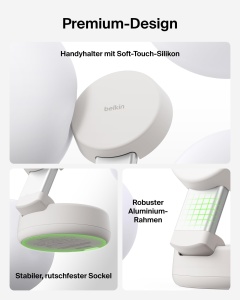 Statie de incarcare inductiva Belkin UltraCharge Pro 2-in-1, 25W, bej - Img 4