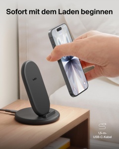 Statie de incarcare wireless Belkin BoostCharge, 9W, negru, cu cablu de 1,5m - Img 4