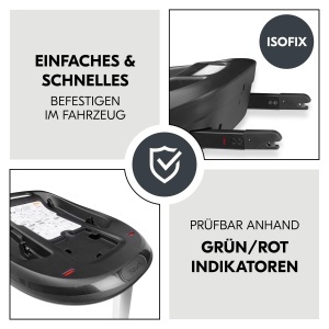 Statie Isofix Hauck i-Size Compatibila cu Drive N Care Indicatori VerdeRosu Negru - Img 4