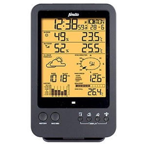 Statie Meteo Alecto WS-4700 cu Senzor Exterior, Display Mare, 5-in-1, Negru - Img 3