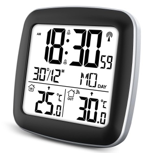 Statie Meteo BERDSEN BD-903 cu Display, Masurare Temperatura Interioara si Exterioara, Alarma Snooze, Culoare Argintie - Img 4