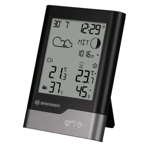 Statie Meteo Bresser cu Senzor Exterior, NegruGri, DCF, Display LCD - Img 9