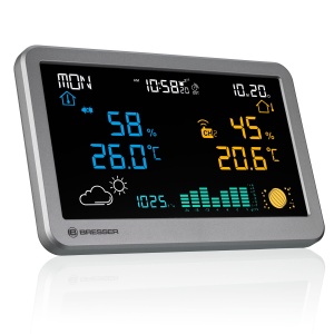 Statie Meteo Bresser MeteoTemp TBH cu Display, Temperatura si Umiditate, Culoare Antrazit - Img 4