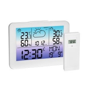 Statie meteo digitala TFA Dostmann Meteo Sky 351175 Alb cu senzor extern si prognoza meteo