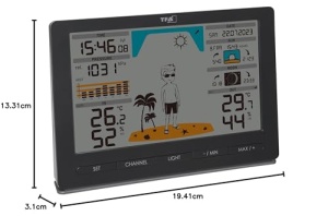 Statie meteo TFA Dostmann METEO JACK 35109701 cu senzor extern afisaj digital negru - Img 2