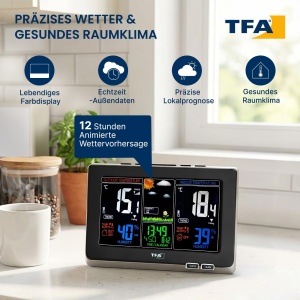 Statie Meteo TFA Dostmann SPRING cu Sensor Exterior, Display Colorat - Img 2