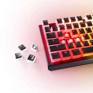 SteelSeries PrismCaps - Set de taste dublu cu aspect de "budinca" - Compatibilitate cu toate tastaturile mecanice majore - Piston MX - Negru (aspect de tastatura germana) - Img 5