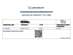 Stergatoare auto MICHELIN Perfect Fit 260, fata, 650400 mm, pentru Citroen Berlingo K9, ambalaj ecologic - Img 2