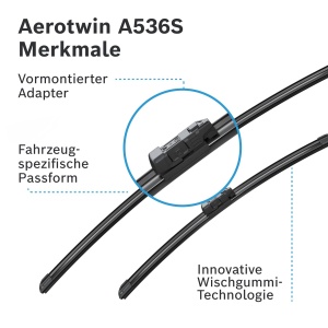Stergatoare Bosch Aerotwin A536S, 650mm450mm, Set 2 bucati - Img 6