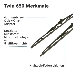 Stergatoare Bosch Twin 650mm Set pentru Fronta - Img 6