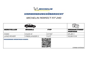 Stergatoare parbriz Michelin Perfect Fit 240 Ford Kuga III 2020 600500 mm ambalaj eco - Img 2