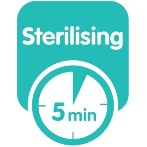 Sterilizator cu aburi MAM pentru microunde, inclusiv sticla Anti-Colic 160 ml, albverde - Img 6