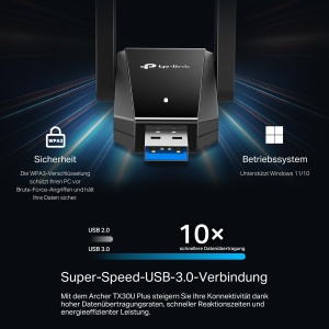 Stick Wi-Fi TP-Link Archer TX30U Plus, AX1800, Dual Band, USB 3.0 - Img 8