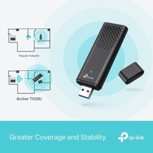 Stick WLAN TP-Link Archer TX20U, WiFi 6 AX1800, Dual Band, USB 3.0 - Img 5