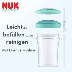 Sticla cu pai NUK First Choice, 230 ml, design Lilo Stitch, pentru copii - Img 5
