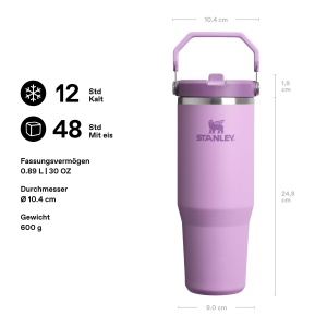 Sticla cu pai Stanley 1913, 0.89L, termica, culoare lila - Img 2