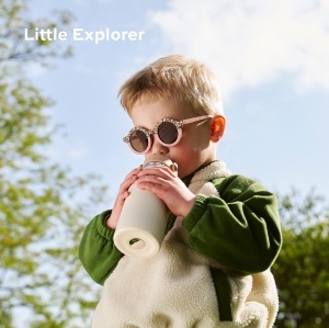Sticla de apa izoterma Babymoov Little Explorer 350ml Ivory, cu sistem anti-picurare - Img 2
