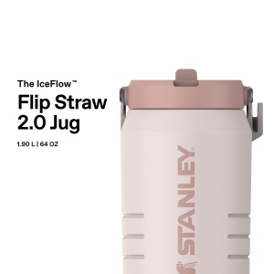 Sticla de apa Stanley IceFlow 2.0, 1.9L, culoare Rose Quartz - Img 3