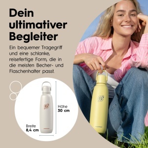 Sticla de inox SodaStream Fizz Go 0,9L, termorezistenta, bej - Img 8
