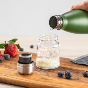 Sticla izolanta din otel inoxidabil Reer 500ml, verde, pentru prepararea hranei pentru bebelusi - Img 5