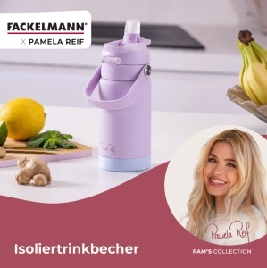 Sticla izolata Fackelmann x Pamela Reif 360 ml, inox si silicon, design practic - Img 2