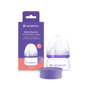 Sticla pentru bebelusi Lansinoh cu tetina NaturalWave XS, 60 ml, silicon moale - Img 1