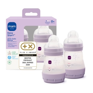 Sticla pentru bebelusi MAM Easy Start Anti-Colic 160 ml, cu tetina SkinSoft, pentru 0 luni