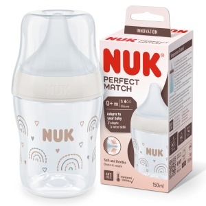 Sticla pentru bebelusi NUK Perfect Match, 150 ml, BPA-free, cu control temperatura
