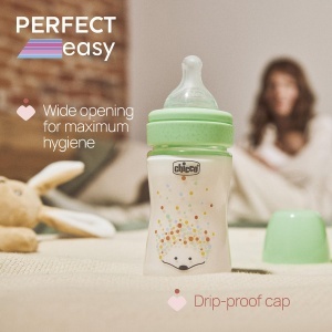 Sticla pentru hranirea bebelusului Chicco Perfect Easy, 150 ml, Anti-colic, Transparenta - Img 5