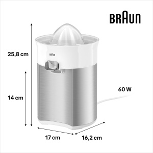 Storcator citrice Braun CitrusQuick 5 CJ5050 WH 60W Alb Sistem anti-picurare - Img 3