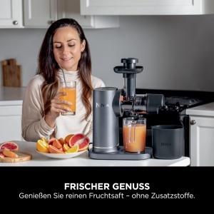 Storcator cu presare la rece Ninja JC151EU, 700 ml, 1.1 L, motor puternic, gri - Img 9