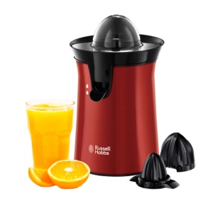 Storcator electric citrice Russell Hobbs 26010-56, 2 conuri, rotatie dubla, rosu