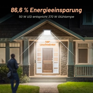 Stralucitor LED 50W GRIFEMA, 5500LM, 6500K, Negru - Img 5