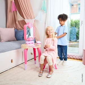 Studio de Frumusete Theo Klein Barbie - Cu Oglinda Rotativa si Lumina, Accesorii Incluse - Img 2