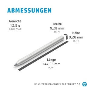 Stylus HP Rechargeable MPP 2.0, 4096 niveluri presiune, USB-C, negru - Img 3
