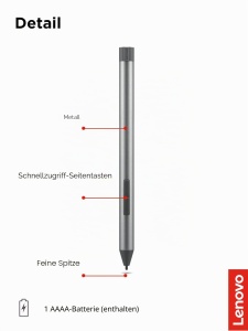 Stylus Lenovo Digital Pen 2, Multicolor, Plastic - Img 6