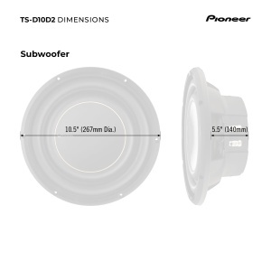Subwoofer auto Pioneer TS-D10D2, 10 inch, 600W, 2 Ohm - Img 6