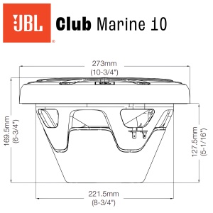 Subwoofer Marine JBL CLUB102 - 10 inch, 300W RMS, 900W Max, RGB - Img 13