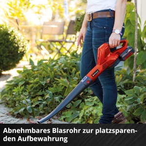 Suflanta de frunze cu acumulator Einhell GC-CL 18 Li E Solo Power X-Change (18 V, viteza aerului de 210 km/h, usoara si puternica, control al vitezei, prindere moale, fara baterie) - Img 7