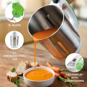 Supinator cu Mixer DOMO DO705BL, 2L, 6 Programe, Inox - Img 5