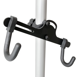 Suport biciclete Relaxdays, telescopic pentru 2 biciclete, ajustabil 160-340 cm, argintiunegru - Img 7
