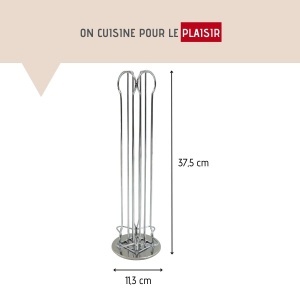 Suport capsule Nespresso Fackelmann 42164 Rotativ Capacitate 40 capsule Otel cromat - Img 5
