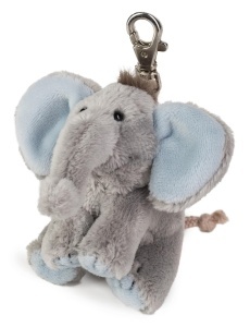 Suport Chei Plush Elefant BabySugar Albastru, 7x9x8 cm