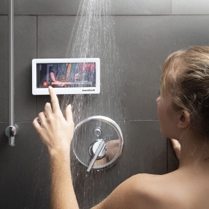 Suport de perete pentru smartphone InnovaGoods Cashower, impermeabil, alb sau gri - Img 7