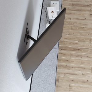 Suport de perete TV Hama pivotant, Tiltable, Slim (suport TV de 19-48 inch pentru televizoare de pana la 25 kg, max. VESA 200x200, 1 brat, suport extensibil incl. dibluri Fischer si sablon de gaurire) negru - Img 3