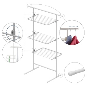 Suport de uscare Rorets Suport de uscare cu turn triplu pentru spatii de locuit mici L40 x l 65 x H 138 cm Design si calitate a celui mai puternic brand suedez - Img 3