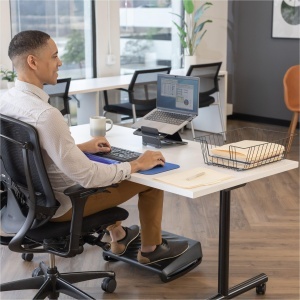 Suport ergonomic pentru incheietura Fellowes Crystals Gel, albastru, pentru birou si gaming - Img 9