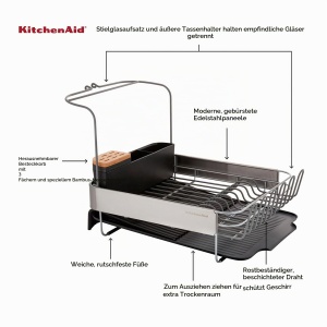 Suport extensibil pentru vase KitchenAid, 45 cm, gri antracit - Img 8