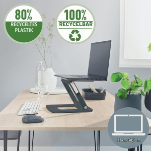 Suport Laptop Ergonomic Leitz Ergo 64240089, 6 Inaltimi, Plastic Recycabil, Gri - Img 2