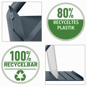 Suport Laptop Ergonomic Leitz Ergo Cosy, 4 Inaltimi, 80 Plastic Recyclet, Gri - Img 3